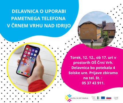 DELAVNICA UPORABE PAMETNEGA TELEFONA V ČRNEM VRHU
