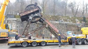 Danes veliko kolo izvoznega stroja jaška Inzaghi selijo k jašku Kajzer
